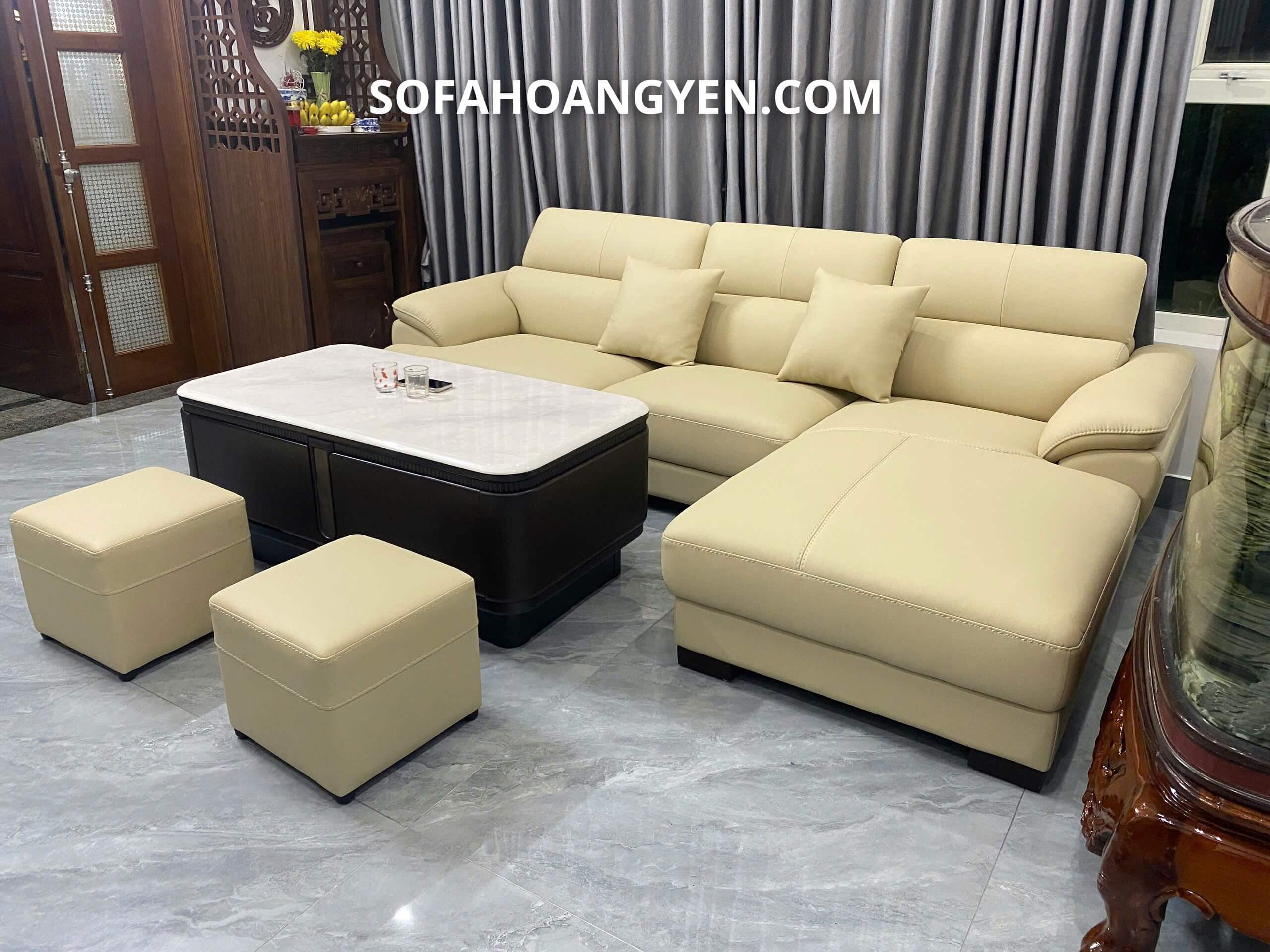 Sofa da góc L SHY473
