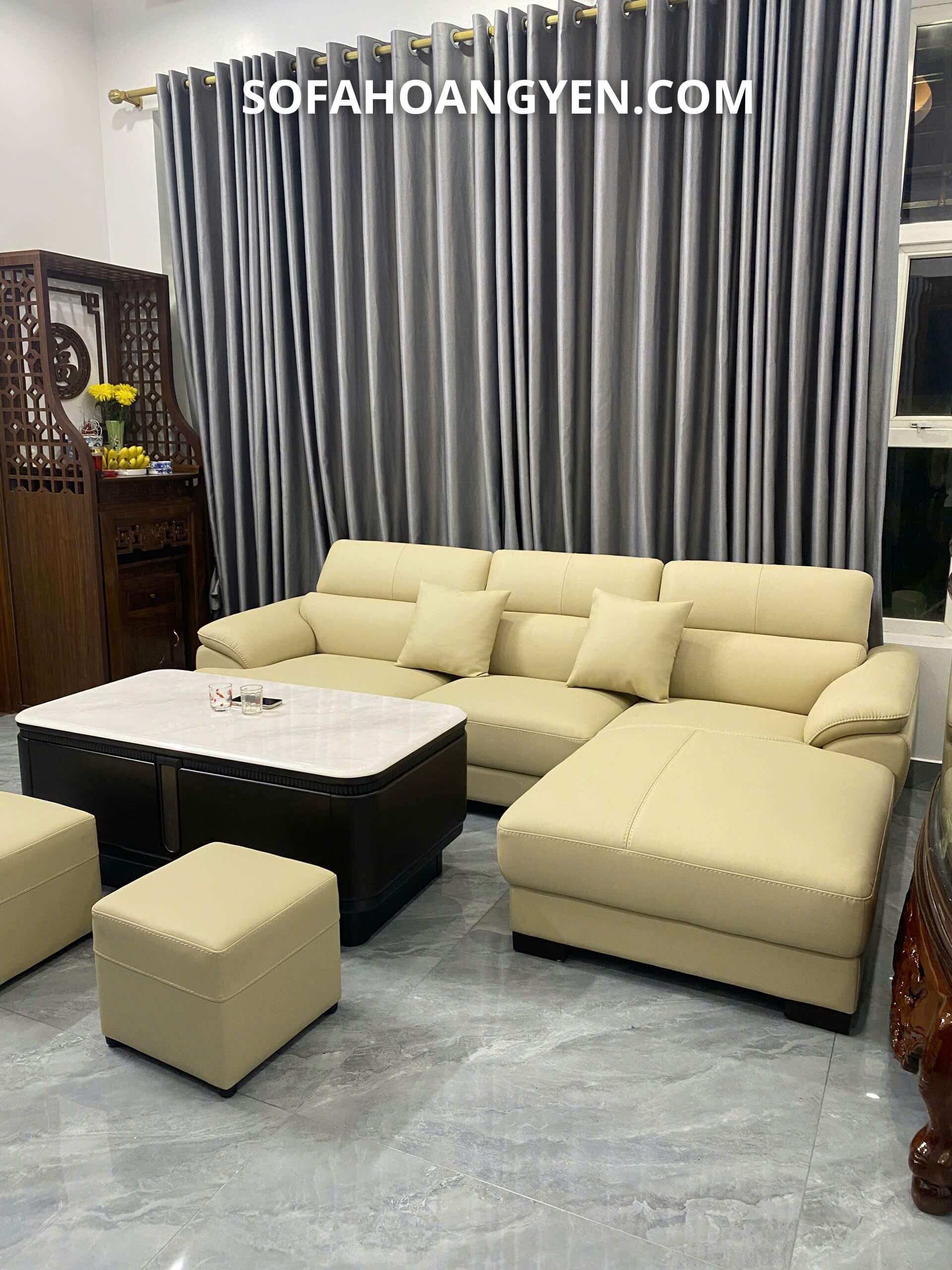 Sofa da góc L SHY473